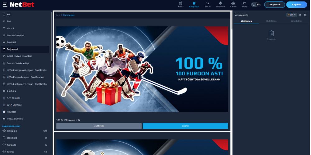 netbet kampanjat