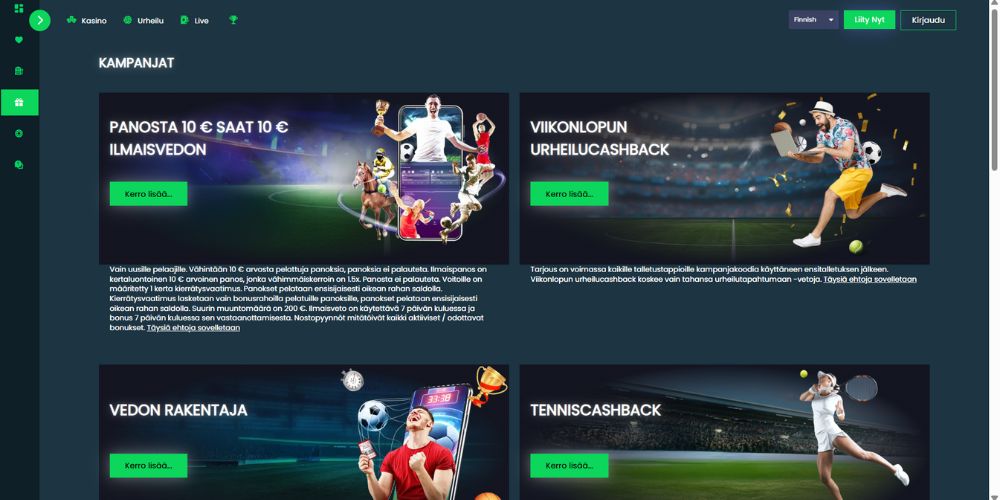 online casino kampanjat