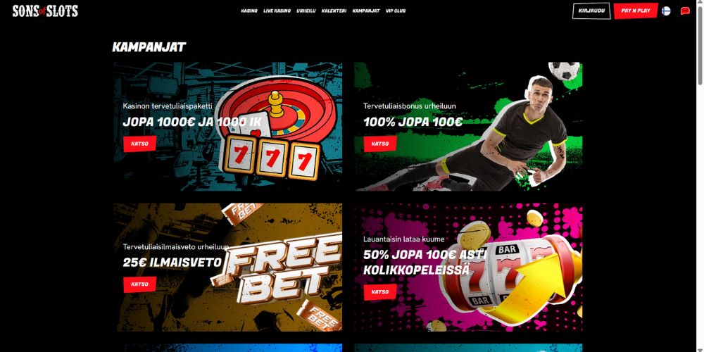 sons slots kampanjat