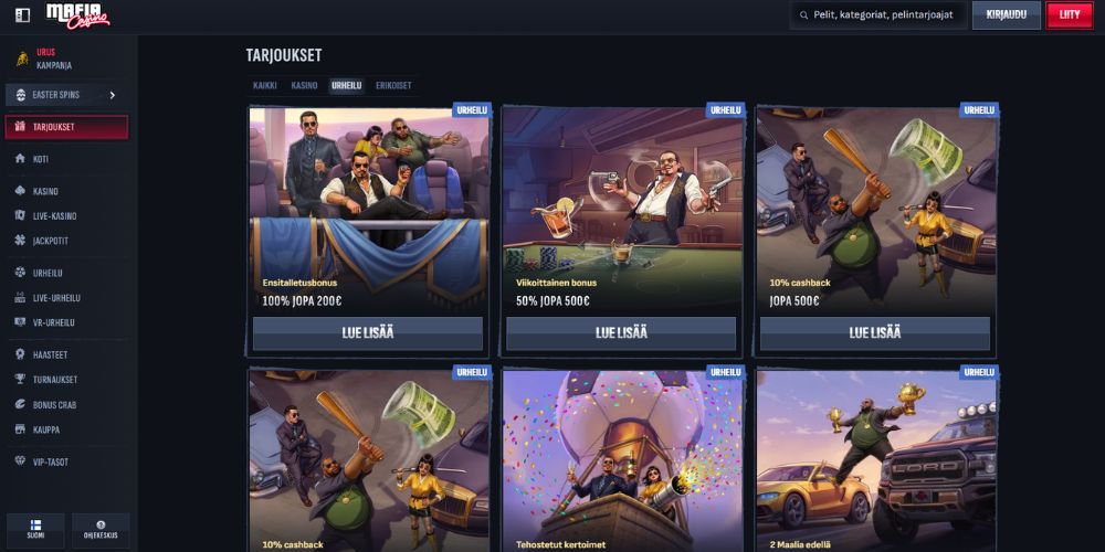 Mafia Casino Kampanjat Mafia Casino Kampanjat