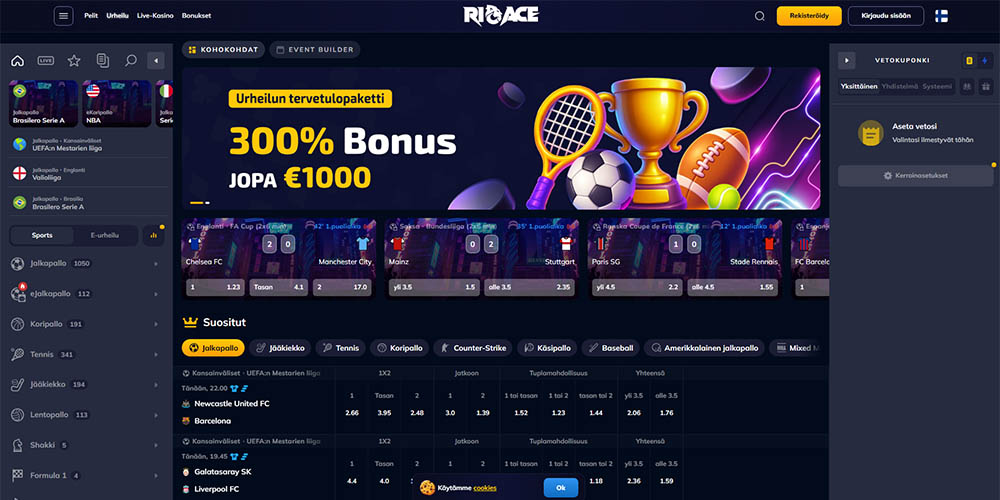 RioAce Casino Urheilu RioAce Casino Urheilu