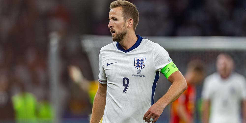 Harry Kane on yksi Englannin kasvoista ja vahva ehdokas koko turnauksen maalikuninkaaksi. Kuva: Mikołaj Barbanell / Alamy