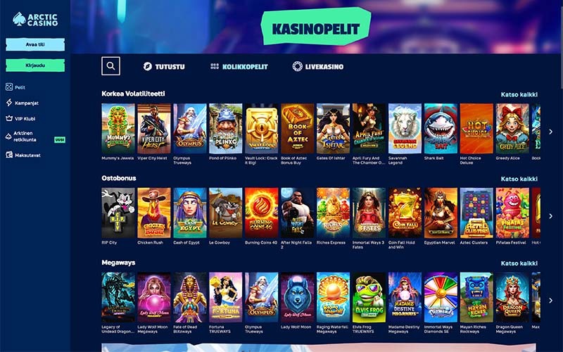 arctic-casino-kasinopelit