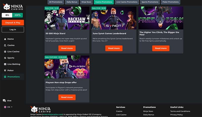 ninja-kasino-bonus Ninja Casino bonus