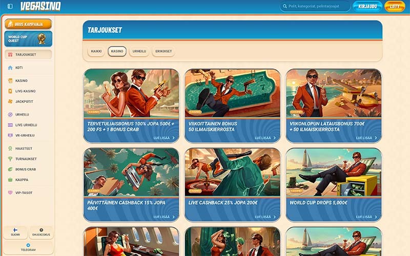 vegasino-casino-tarjoukset