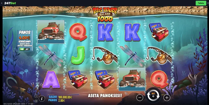 Big Bass Splash 1000 -kolikkopeli 247Bet Casinolla Big Bass Splash 1000 -kolikkopeli 247Bet Casinolla