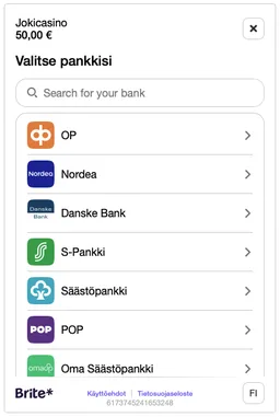 Joki Kasino talletusikkuna Joki Kasino talletusikkuna pankkivalinnalla