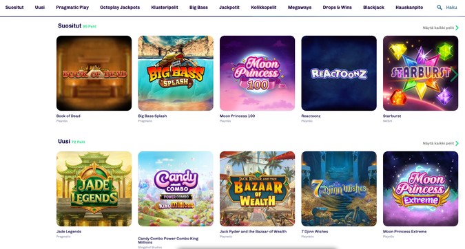 lumi-casino-kolikkopelit Lumi Casino kolikkopelien valikoima