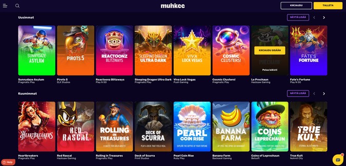 muhkee-casino-pelivalikoima Muhkee Casino pelivalikoima – uusimmat ja kuumimmat kolikkopelit