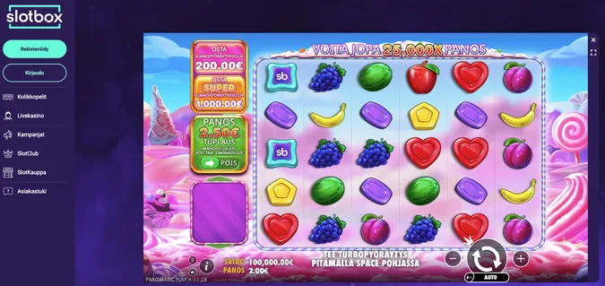 Slotbox Casino kolikkopelin pelinäkymä Slotbox Casino kolikkopelin pelinäkymä