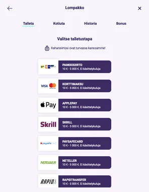 Slotbox Casino lompakon talletustavat Slotbox Casino lompakon talletustavat