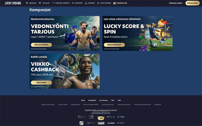Lucky Dreams bonuskampanja Lucky Dreams bonuskampanja vedonlyönti