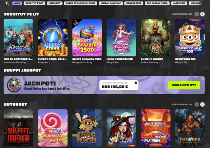 douppi-casino-pelivalikoima Douppi Casino pelivalikoima